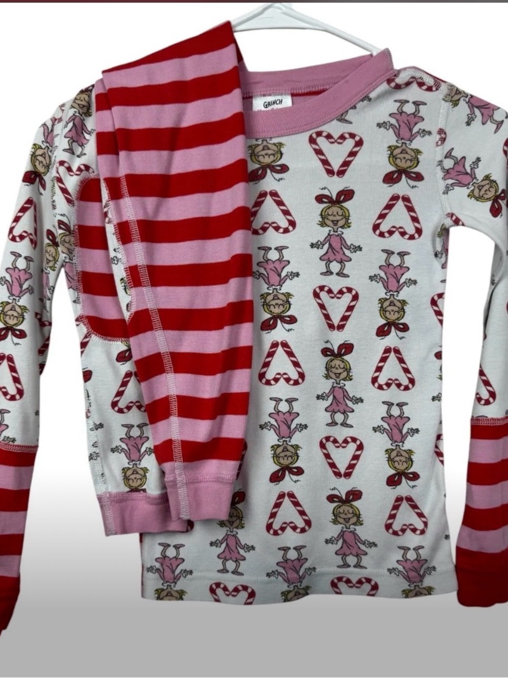 Hanna Andersson Cindy Lou Who Long John Pajama Set Size 6/7